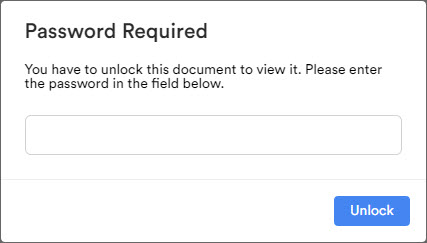 Image of the password input window